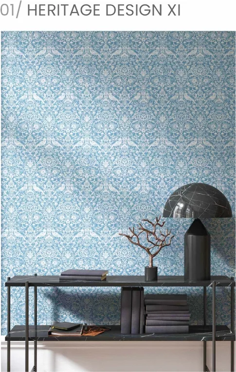 heritage blue pattern wallpaper